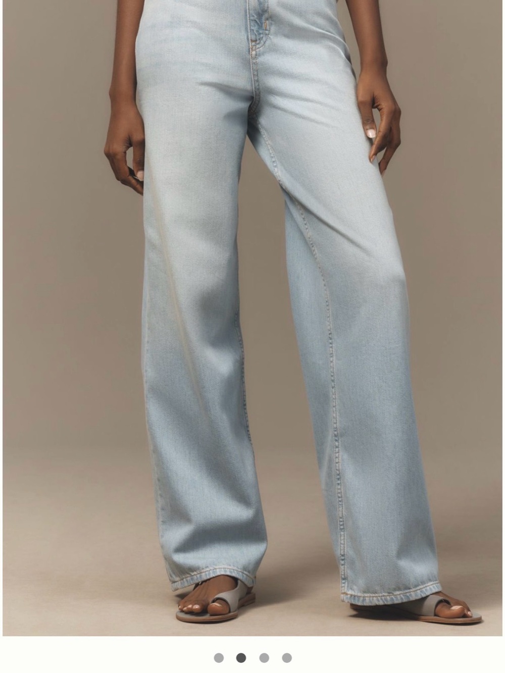 Pilcro Light Blue Wide-Leg Jeans